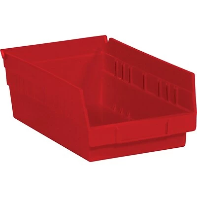 New 💯 Specialty Storage Quill Brand 11 5/8" X 6 5/8" X 4" Plastic Shelf Bin, Red, 30/Case (BINPS104R) 🤩 3 New 💯 Specialty Storage Quill Brand 11 5/8" X 6 5/8" X 4" Plastic Shelf Bin, Red, 30/Case (BINPS104R) 🤩