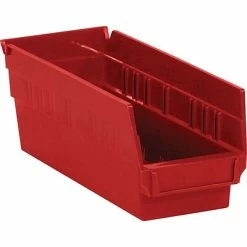Cheapest 😉 Specialty Storage Quill Brand 11 5/8" X 4 1/8" X 4" Plastic Shelf Bin, Red, 36/Case (BINPS102R) 😀