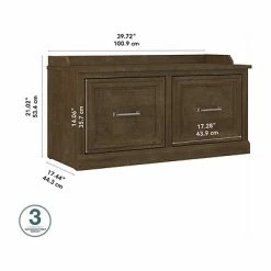 Deals 🛒 Kathy Ireland® Home By Bush Furniture 👟 Shoe Racks Kathy Ireland® Home By Bush Furniture Woodland 👟 Shoe Storage Bench With Doors, 40", Ash Brown (WDS140ABR-03) ⌛ -Change Your Whole Storage & Organization. unnamed file 1034