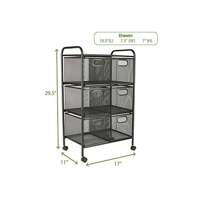 Deals ⌛ Storage Drawers Mind Reader 6-Drawer Office Utility Cart, Black (6DRMESH-BLK) 🧨 9 Deals ⌛ Storage Drawers Mind Reader 6-Drawer Office Utility Cart, Black (6DRMESH-BLK) 🧨 - Image 7