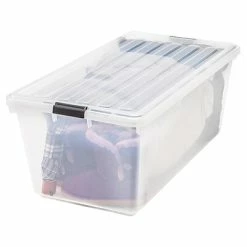Buy 🔔 Storage Bins & Totes IRIS 91 Qt. Clear Storage Boxes, 4/Carton (CB-80) 🛒 -Change Your Whole Storage & Organization. unnamed file 1049