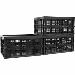 Flash Sale ๐ Crates Mount-It! 52 Qt. Open Lid Milk Crate, Black, 3/Pack (WI-3003) ๐