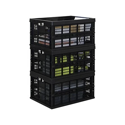 Flash Sale ๐ Crates Mount-It! 52 Qt. Open Lid Milk Crate, Black, 3/Pack (WI-3003) ๐ 4 Flash Sale ๐ Crates Mount-It! 52 Qt. Open Lid Milk Crate, Black, 3/Pack (WI-3003) ๐ - Image 2