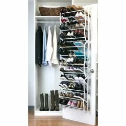 Flash Sale 🤩 Shoe Storage Simplify Over The Door 👟 Shoe Rack, 36 Pair, White (23197) 🌟 -Change Your Whole Storage & Organization. unnamed file 1065