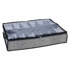 Discount 😍 Cloth & Soft Storage Simplify Under The Bed 👟 Shoe Storage Box, 12 Pair, Black (25430-BLACK) ✨