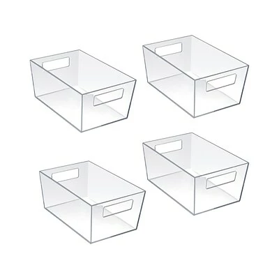Flash Sale โค๏ธ Storage Bins & Totes Azar Medium Open Lid Storage Tote, Clear, 4/Pack (556235) ๐ 3 Flash Sale โค๏ธ Storage Bins & Totes Azar Medium Open Lid Storage Tote, Clear, 4/Pack (556235) ๐