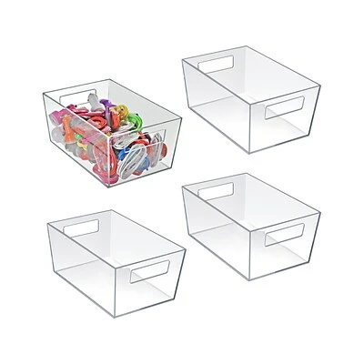 Flash Sale โค๏ธ Storage Bins & Totes Azar Medium Open Lid Storage Tote, Clear, 4/Pack (556235) ๐ 4 Flash Sale โค๏ธ Storage Bins & Totes Azar Medium Open Lid Storage Tote, Clear, 4/Pack (556235) ๐ - Image 2