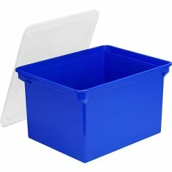 Best reviews of 👏 Storage Bins Storex Plastic Locking File Tote, Letter/Legal, Blue (STX61554U01C) 😉