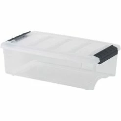 Cheapest 🌟 Storage Bins & Totes Iris Stack & Pull 5.7 Qt. Latch Lid Storage Box, Clear (100275) 🔥