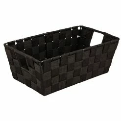 Brand new 🧨 Storage Bins & Totes Simplify Shelf 6 Qt. Open Storage Tote, Polyester Strap, Black (1117108KIS) ⌛