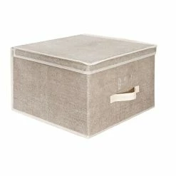 Wholesale 🥰 Decorative Boxes & Baskets Simplify Jumbo Non Woven Storage Box, Faux Jute ✔️