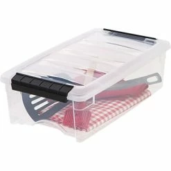 Cheapest 🌟 Storage Bins & Totes Iris Stack & Pull 5.7 Qt. Latch Lid Storage Box, Clear (100275) 🔥 -Change Your Whole Storage & Organization. unnamed file 112