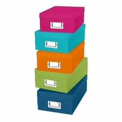 Discount ❤️ Crates Whitmor Plastic Organizer Box Set, Assorted 🔥