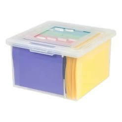 Hot Sale 🎉 Storage Bins & Totes IRIS® STOR-IT-ALL File Box, Letter/Legal Size, Clear, 4/Ct (139742) ⌛ -Change Your Whole Storage & Organization. unnamed file 1125