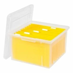 Hot Sale 🎉 Storage Bins & Totes IRIS® STOR-IT-ALL File Box, Letter/Legal Size, Clear, 4/Ct (139742) ⌛ -Change Your Whole Storage & Organization. unnamed file 1126