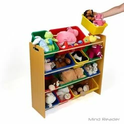 Deals 🥰 Storage Bins & Totes Mind Reader 4 Tier Wood Toy Organizer, Brown (4TOYG-BRN) 🎁 -Change Your Whole Storage & Organization. unnamed file 1132