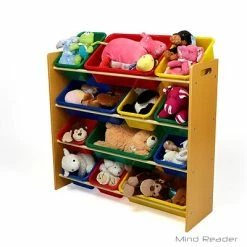 Deals 🥰 Storage Bins & Totes Mind Reader 4 Tier Wood Toy Organizer, Brown (4TOYG-BRN) 🎁 -Change Your Whole Storage & Organization. unnamed file 1133