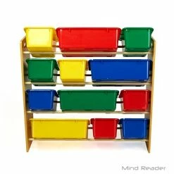 Deals 🥰 Storage Bins & Totes Mind Reader 4 Tier Wood Toy Organizer, Brown (4TOYG-BRN) 🎁 -Change Your Whole Storage & Organization. unnamed file 1135