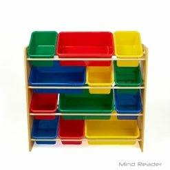 Deals 🥰 Storage Bins & Totes Mind Reader 4 Tier Wood Toy Organizer, Brown (4TOYG-BRN) 🎁 -Change Your Whole Storage & Organization. unnamed file 1136