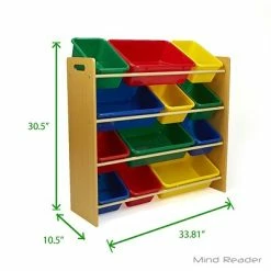Deals 🥰 Storage Bins & Totes Mind Reader 4 Tier Wood Toy Organizer, Brown (4TOYG-BRN) 🎁 -Change Your Whole Storage & Organization. unnamed file 1137
