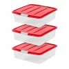 Wholesale 👍 Storage Bins & Totes IRIS Wreath Storage Box, 33 Qt., Latch Lid Storage Tote, Red, 3/Pack (585341) 🤩 -Change Your Whole Storage & Organization. unnamed file 1139