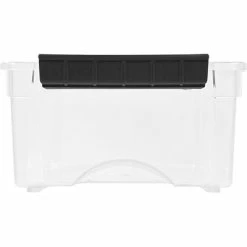 Cheapest 🌟 Storage Bins & Totes Iris Stack & Pull 5.7 Qt. Latch Lid Storage Box, Clear (100275) 🔥 -Change Your Whole Storage & Organization. unnamed file 114