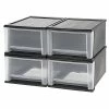 Promo ⌛ Storage Drawers IRIS 17 Qt. Stacking Drawer, Black, 4/PK (129975) 🧨 -Change Your Whole Storage & Organization. unnamed file 1151