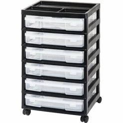 Flash Sale ๐ Rolling Carts IRISยฎ 6 Drawer Standalone Storage, Black, 2 Pack (150816) ๐