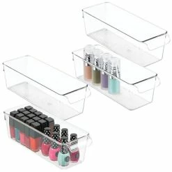 Cheapest 😍 Storage Bins & Totes InterDesign Linus Binz Office Storage For Desk Or Cabinet - 4 Pack, Clear (58930M4) 🔥 -Change Your Whole Storage & Organization. unnamed file 1163