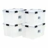 Buy ❤️ Storage Bins & Totes IRIS WEATHERTIGHT Storage Box, 74 Qt., Latch Lid Storage Tote, Clear, 4/Pack (585855) 🤩 -Change Your Whole Storage & Organization. unnamed file 1166