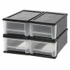 Brand new ⌛ Storage Drawers IRIS 7 Qt. Stacking Drawer, Black, 4/PK (129874) 😉
