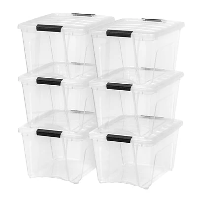 Cheapest 💯 Storage Bins & Totes IRIS Stack & Pull 32 Qt., Latch Lid Storage Tote, Clear, 6/Pack (588244) ❤️ 3 Cheapest 💯 Storage Bins & Totes IRIS Stack & Pull 32 Qt., Latch Lid Storage Tote, Clear, 6/Pack (588244) ❤️