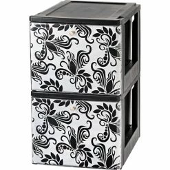 Buy 🧨 Iris® Drawers IRIS® 2 Drawer Stackable Storage, Black, 2 Pack (122062) 🔥
