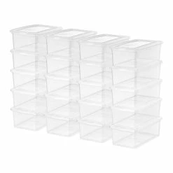 Hot Sale 🤩 Storage Bins & Totes IRIS 5 Qt. Snap-tight Lid Storage Tote, Clear, 20/Pack (586826) 🎁