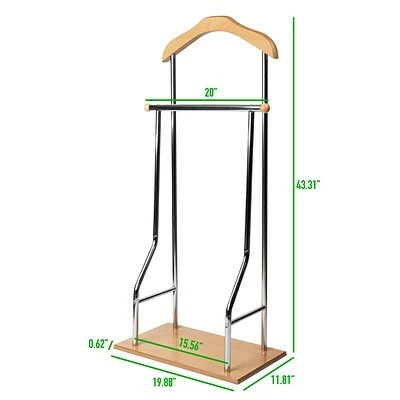 Flash Sale ๐ฅ Clothes Racks & Portable Closets Mind Reader Valet Stand Suit Clothes Rack Organizer, Wood/Steel, Silver (STRECT-SIL) ๐ 5 Flash Sale ๐ฅ Clothes Racks & Portable Closets Mind Reader Valet Stand Suit Clothes Rack Organizer, Wood/Steel, Silver (STRECT-SIL) ๐ - Image 3