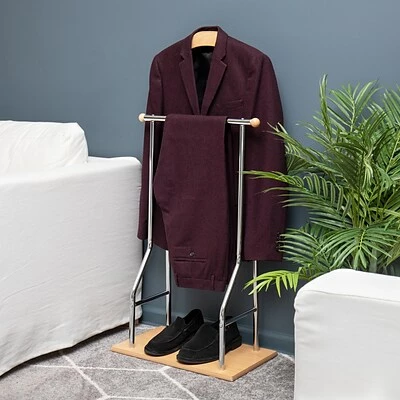 Flash Sale ๐ฅ Clothes Racks & Portable Closets Mind Reader Valet Stand Suit Clothes Rack Organizer, Wood/Steel, Silver (STRECT-SIL) ๐ 6 Flash Sale ๐ฅ Clothes Racks & Portable Closets Mind Reader Valet Stand Suit Clothes Rack Organizer, Wood/Steel, Silver (STRECT-SIL) ๐ - Image 4