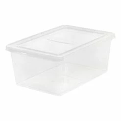 Deals 💯 Storage Bins & Totes IRIS 17 Qt. Snap-tight Lid Storage Tote, Clear, 12/Pack (586855) 👍