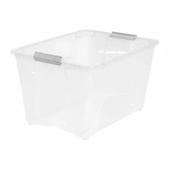 Deals 🔥 Storage Bins & Totes Iris Stack & Pull 54 Qt. Latch Lid Storage Bin, Clear (100243) ⌛ -Change Your Whole Storage & Organization. unnamed file 121