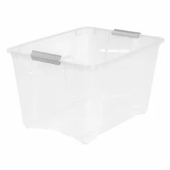 Deals 🔥 Storage Bins & Totes Iris Stack & Pull 54 Qt. Latch Lid Storage Bin, Clear (100243) ⌛ -Change Your Whole Storage & Organization. unnamed file 123