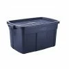 Buy 🧨 Storage Bins & Totes Rubbermaid Roughneck 124 Quart Latching Lid Storage Tote, Dark Indigo Metallic (RMRT310000) 👍 -Change Your Whole Storage & Organization. unnamed file 124