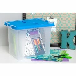 Cheapest 😍 Storage Bins & Totes IRIS Portable Wing Lid File Box, Navy, 4 Pack 🛒 -Change Your Whole Storage & Organization. unnamed file 1289