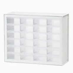 Outlet 😀 Storage Drawers IRIS 24 Drawer Parts Cabinet, White (587631) 🥰