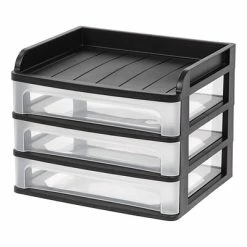Best deal 💯 Storage Drawers IRIS Medium Desktop Drawer, Black (150175) 👏