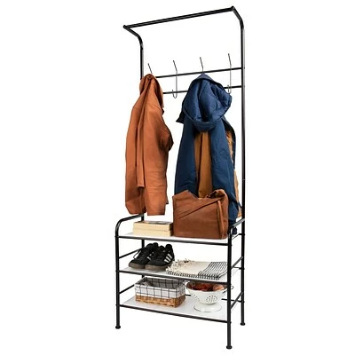 Cheap ๐ฏ Clothes Racks & Portable Closets Mind Reader Metal ๐งฅ Coat & ๐ Shoe Rack, Black (CSRACK-BLK) ๐ 3 Cheap ๐ฏ Clothes Racks & Portable Closets Mind Reader Metal ๐งฅ Coat & ๐ Shoe Rack, Black (CSRACK-BLK) ๐