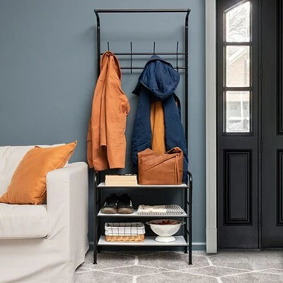 Cheap ๐ฏ Clothes Racks & Portable Closets Mind Reader Metal ๐งฅ Coat & ๐ Shoe Rack, Black (CSRACK-BLK) ๐ 4 Cheap ๐ฏ Clothes Racks & Portable Closets Mind Reader Metal ๐งฅ Coat & ๐ Shoe Rack, Black (CSRACK-BLK) ๐ - Image 2