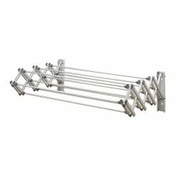 Outlet ๐ Closet Storage Organizers Woolite Aluminum Collapsible Wall Drying Rack (W-84152) ๐งจ