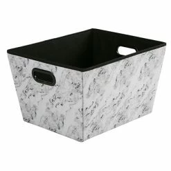 Brand new 🔔 Decorative Boxes & Baskets Simplify Grommet Large Storage Bin, Marble (26844-MARBLE) 🌟