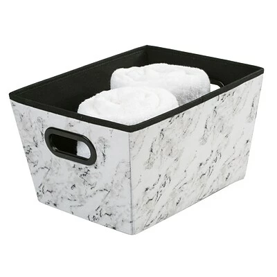Buy 🎉 Decorative Boxes & Baskets Simplify Grommet Medium Storage Bin, Marble (26843-MARBLE) 😉 4 Buy 🎉 Decorative Boxes & Baskets Simplify Grommet Medium Storage Bin, Marble (26843-MARBLE) 😉 - Image 2