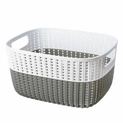 Deals ๐ Plastic Weave Bins Simplify Storage Basket, Medium, Grey (26311-GREY) ๐