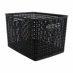 Flash Sale ⭐ Advantus Plastic Weave Bins Plastic Weave Bin; Black, Large 💯 -Change Your Whole Storage & Organization. unnamed file 133